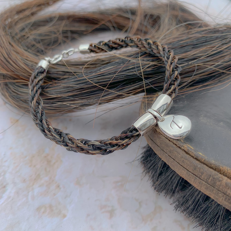 Initial Charm Horseshoe Bracelet