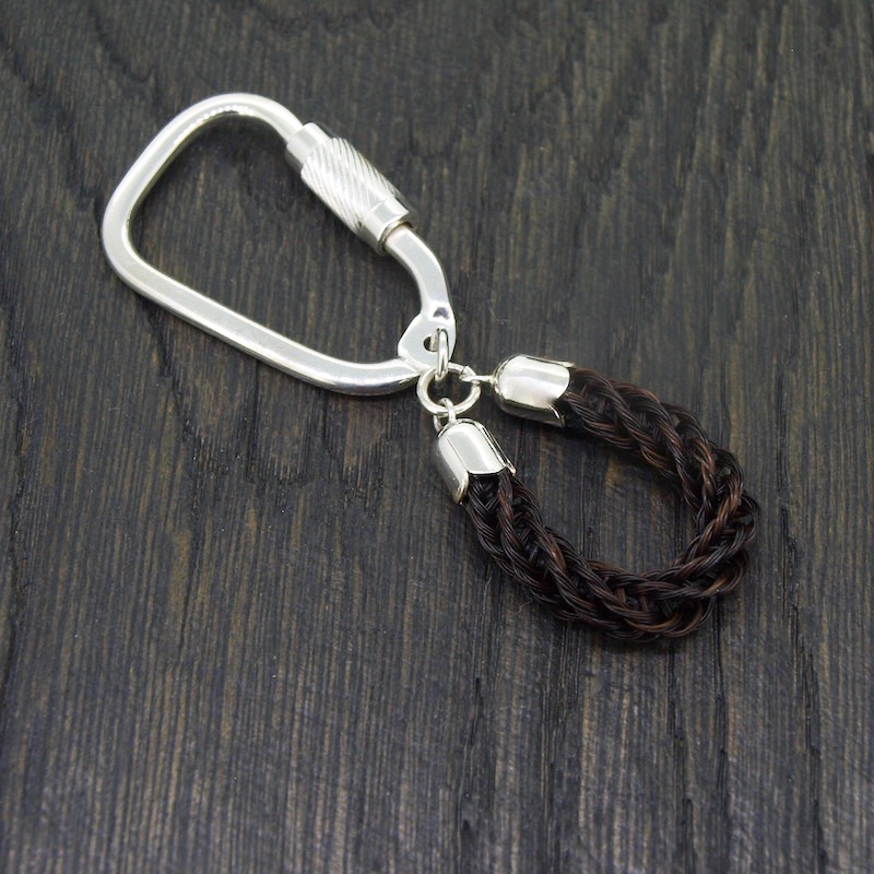 Braided Horsehair Screw Clasp Keyring