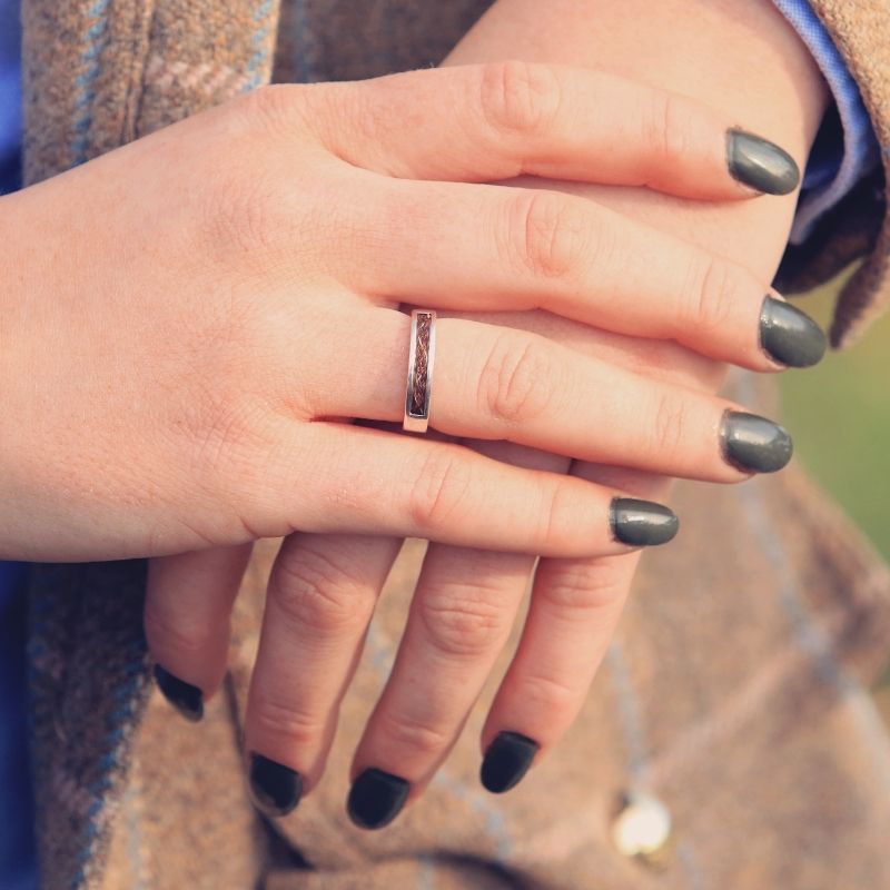Inlaid Horsehair Ring
